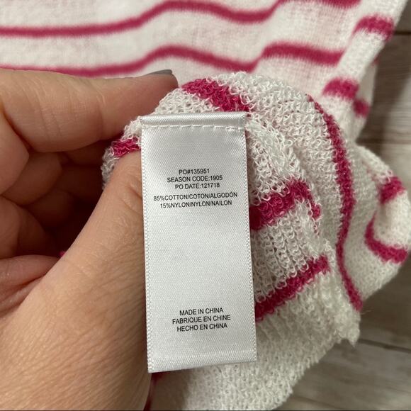 NWT Splendid Striped Twist Hem Tank Top Pink White Preppy Beach Vacay Size M - Picture 7 of 10